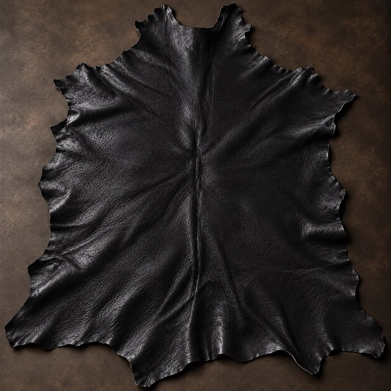 A full skin of finished cowhide leather