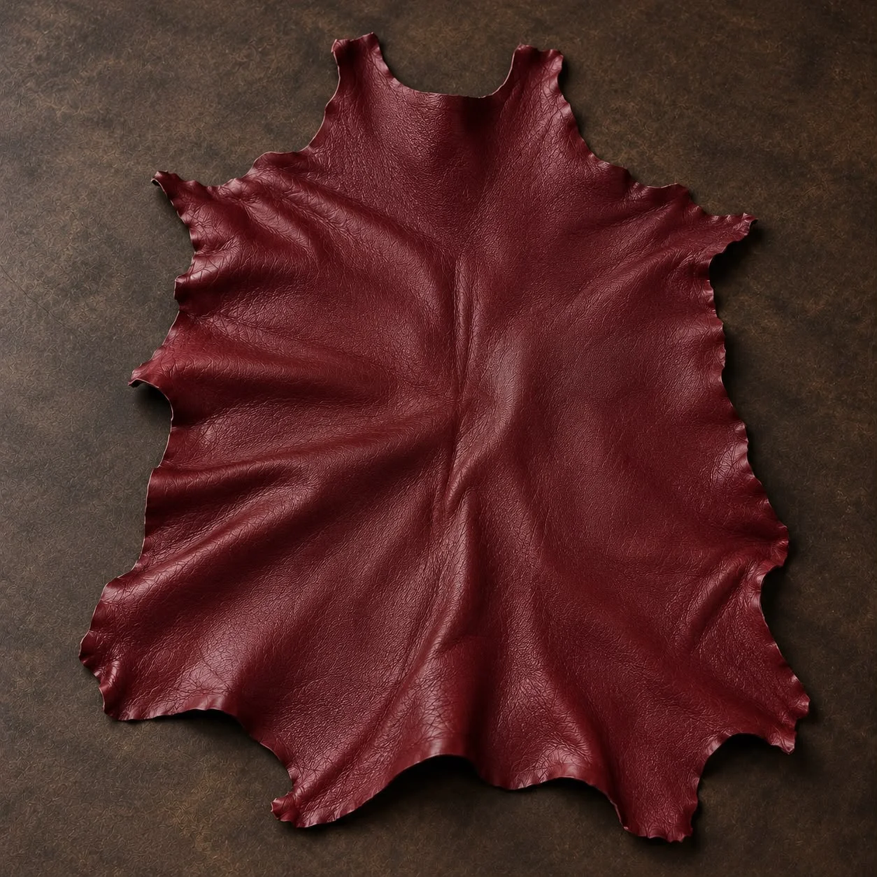 A full skin of finished goat leather
